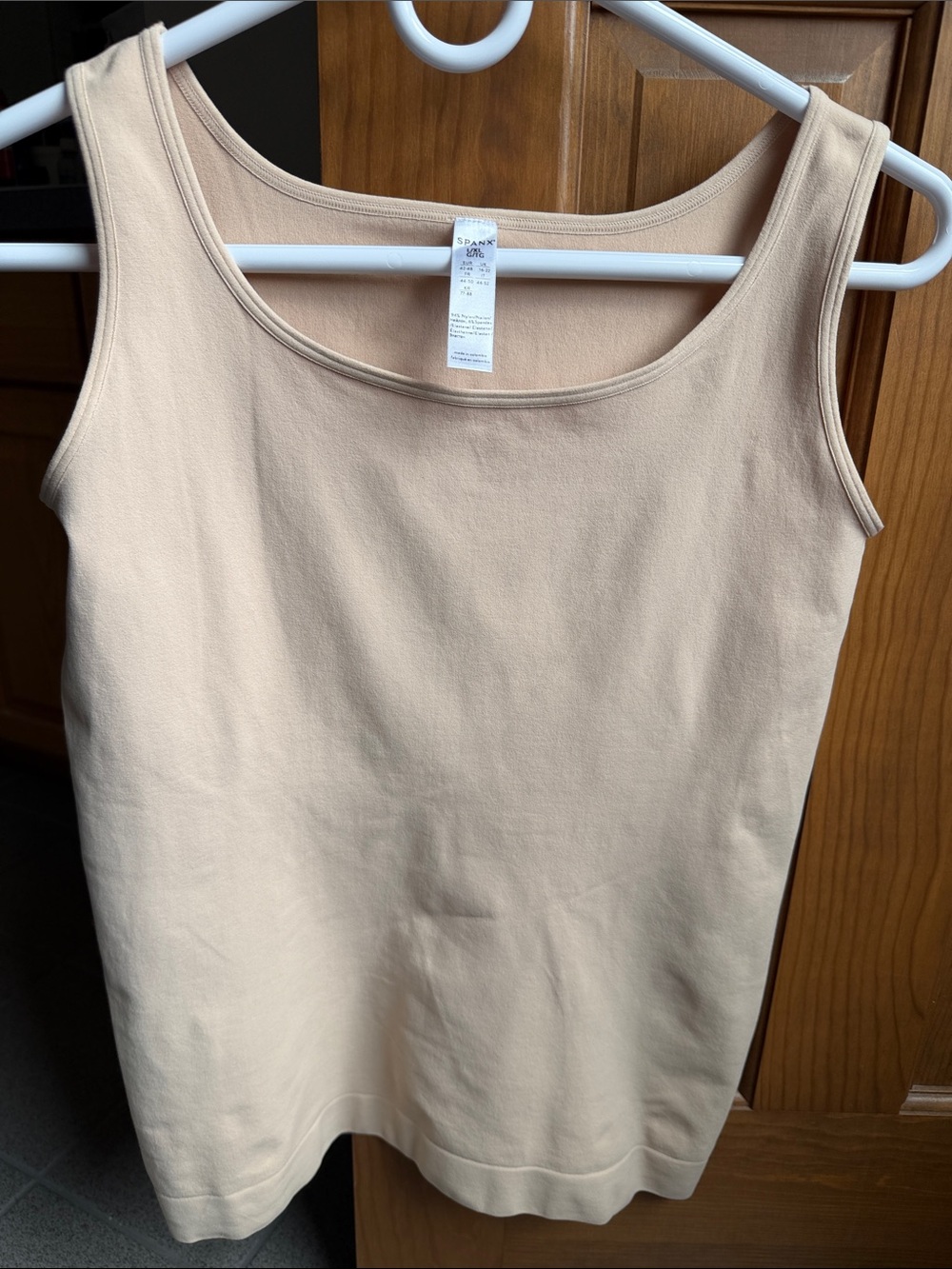 Spanx Sleeveless Seamless Smoothing Shapewear Nude Tank Top L/XL